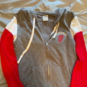 Ohio state Buckeyes zip up jacket PINK